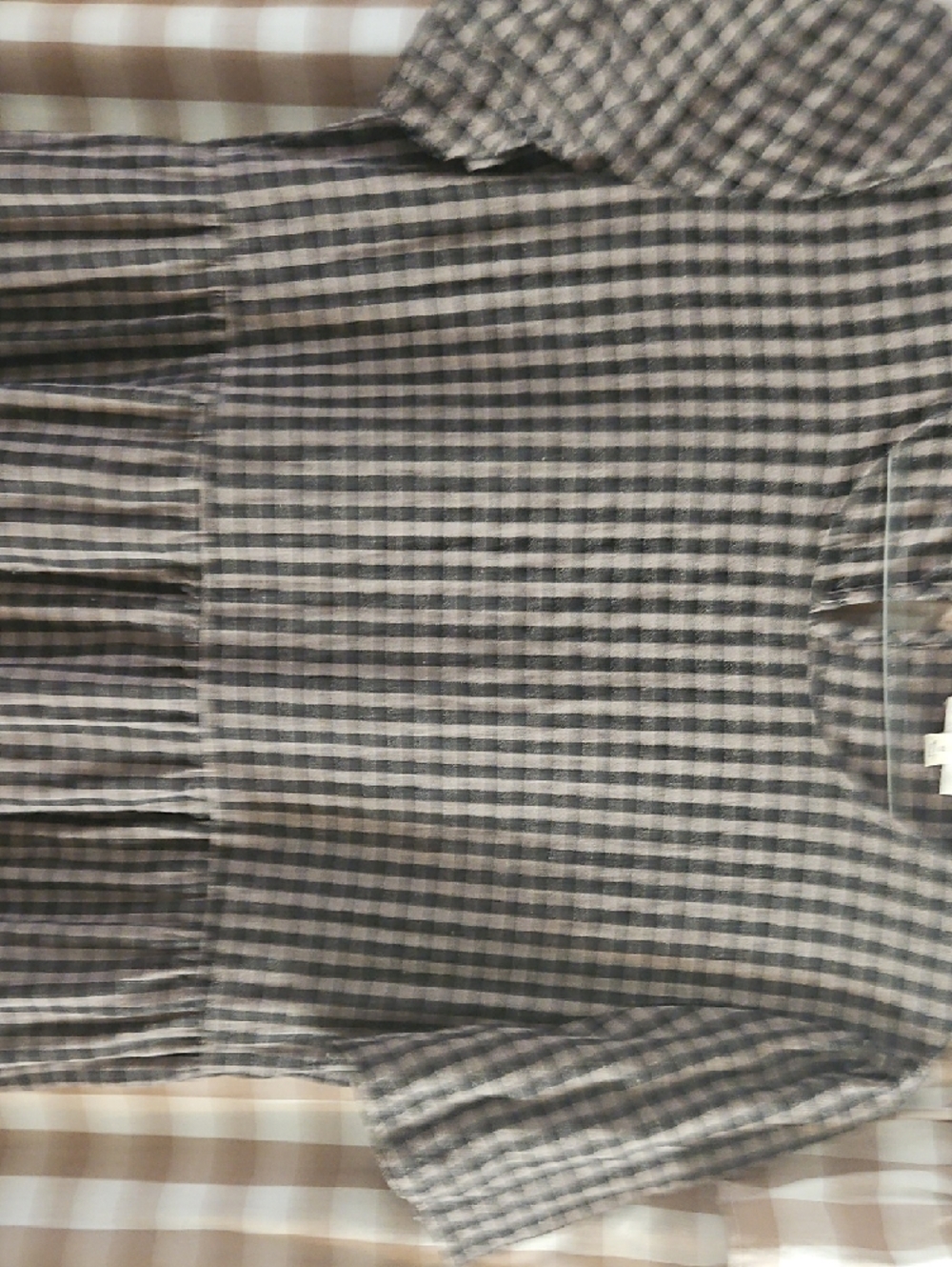 Orange Creek Black and White Gingham Tiered Dress - Picture 3 of 5